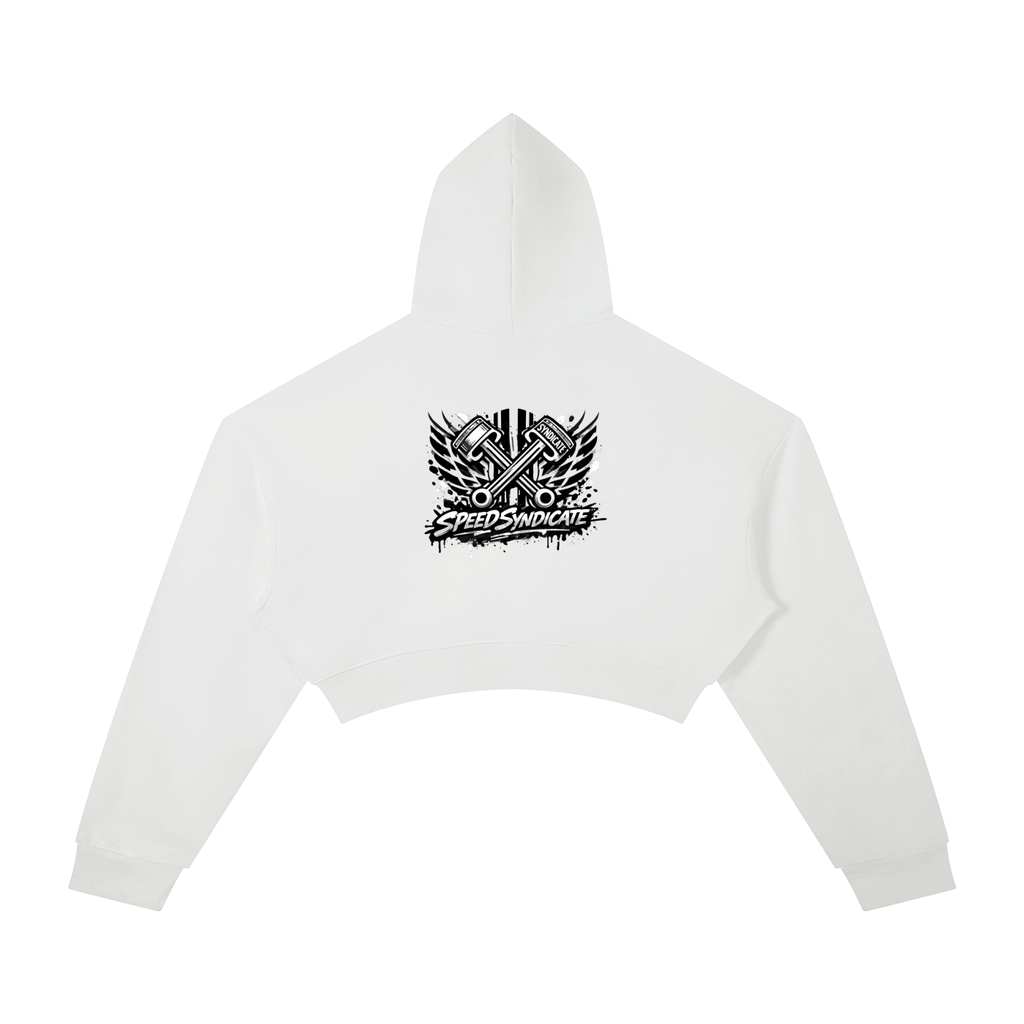 Urban Throttle Women's Cropped 'Speed Syndicate' Graffiti Hoodie