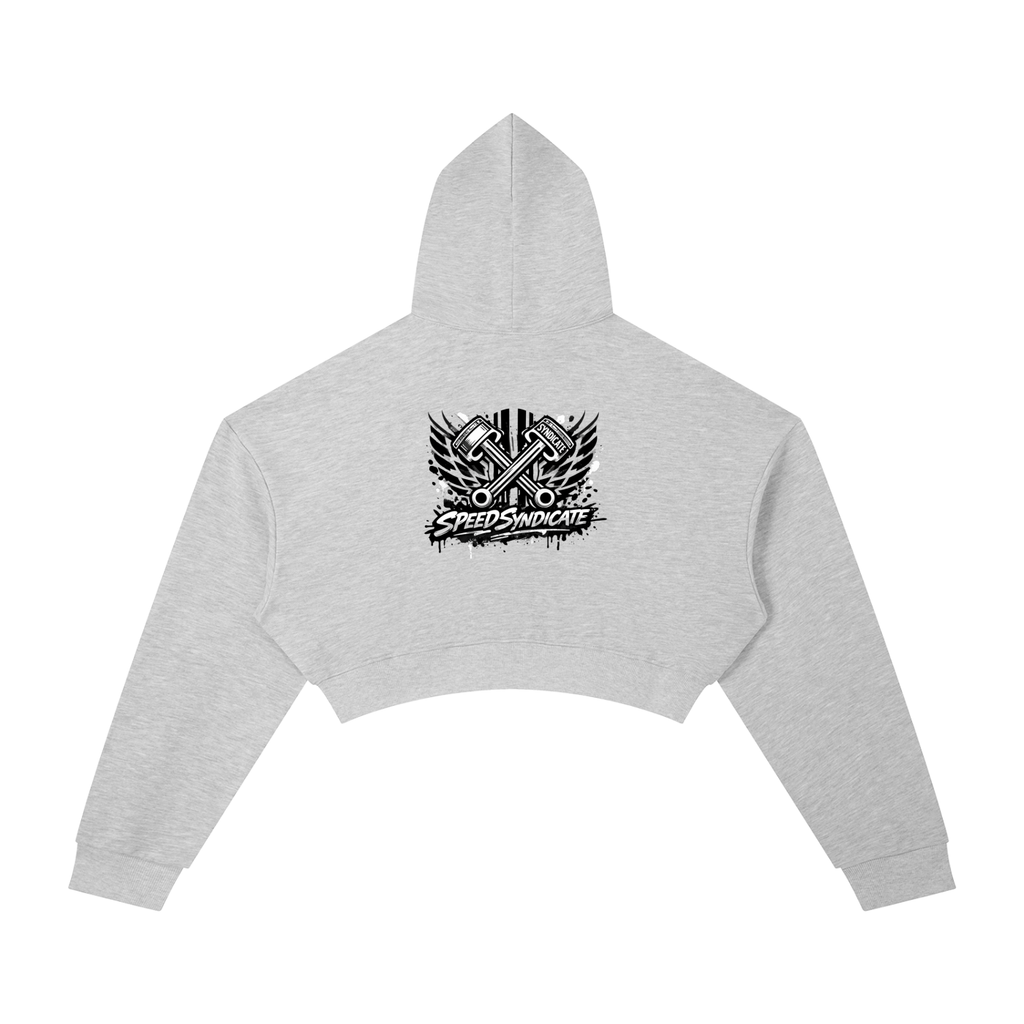 Urban Throttle Women's Cropped 'Speed Syndicate' Graffiti Hoodie