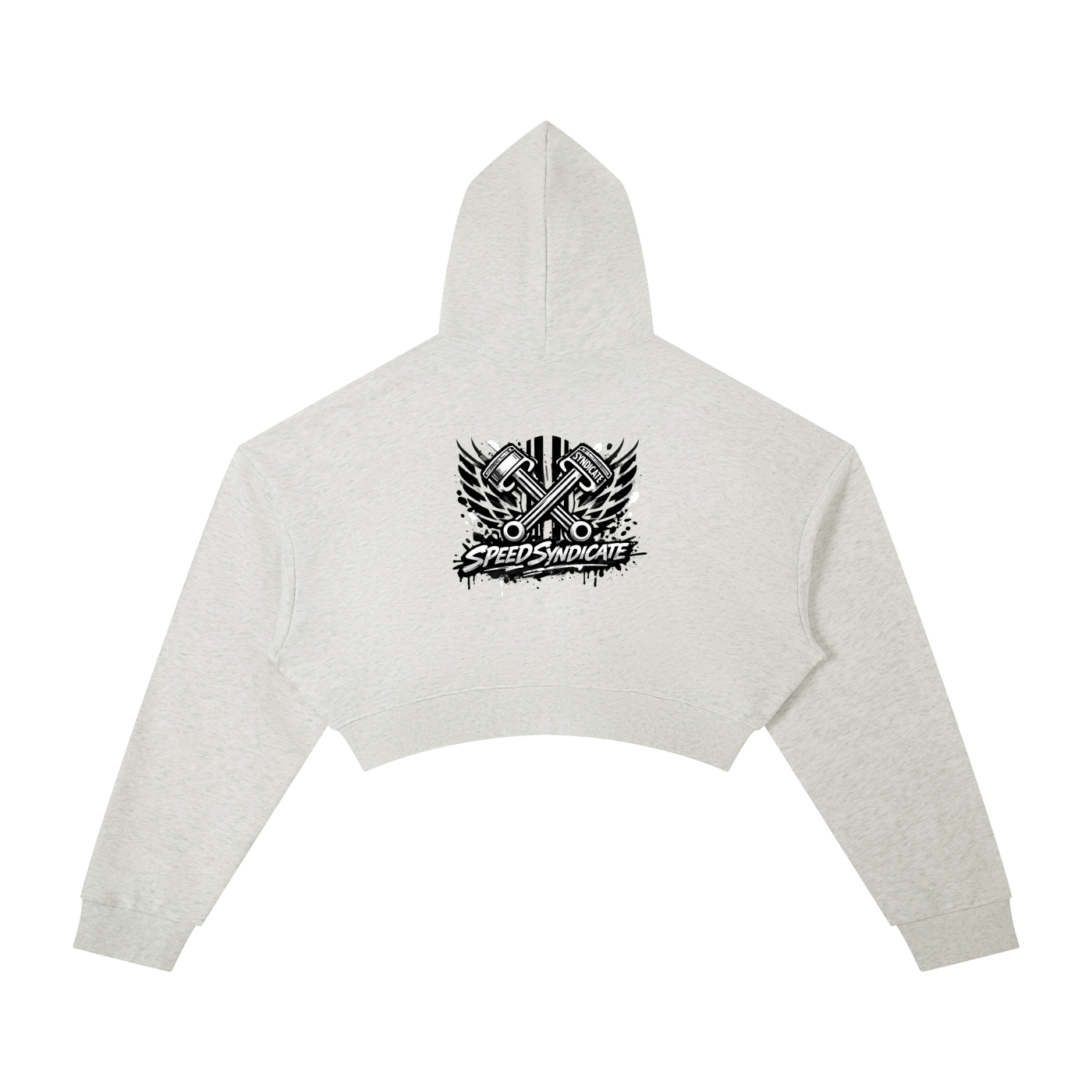 Urban Throttle Women's Cropped 'Speed Syndicate' Graffiti Hoodie